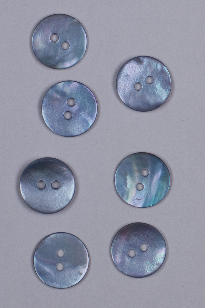 Perlemor lys blå 12mm