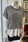 Trefarvet Sommerbluse