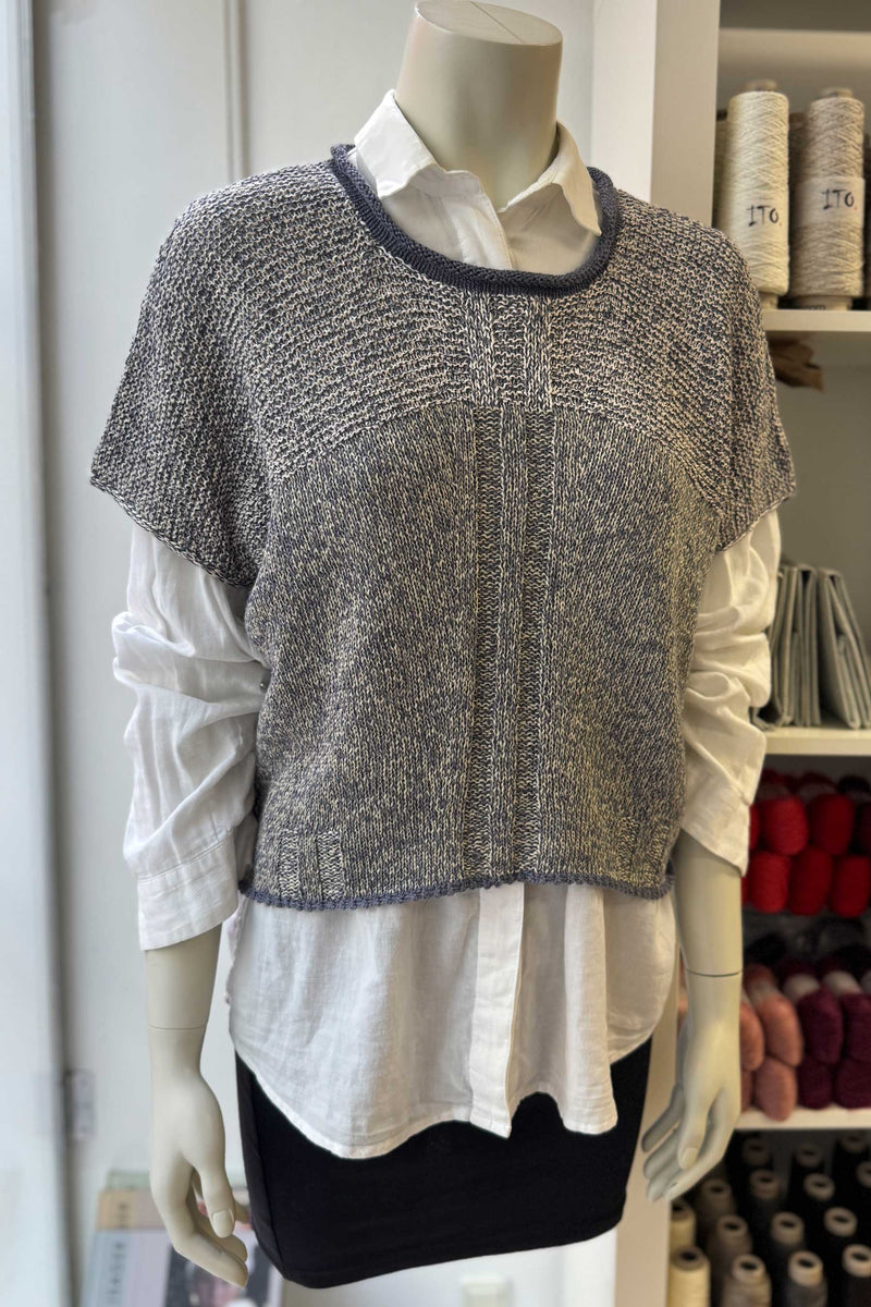 Trefarvet Sommerbluse