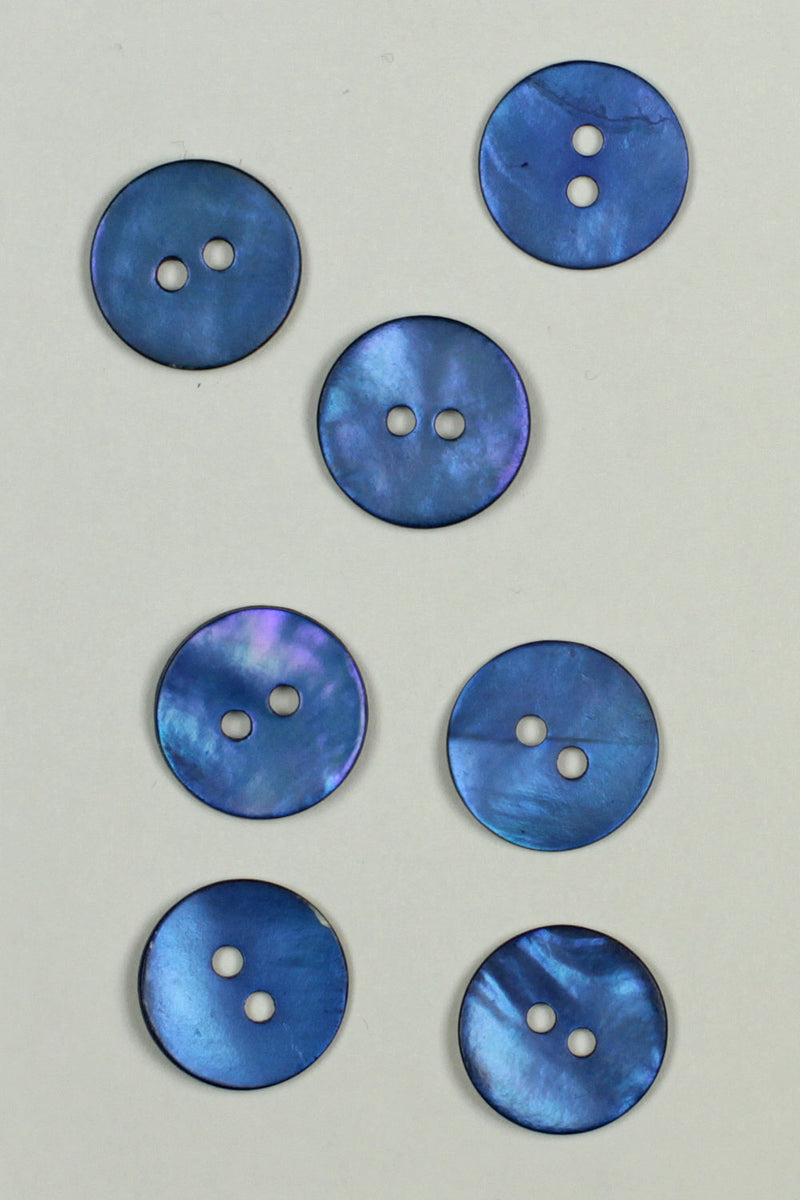 Perlemor koboltblå 12mm